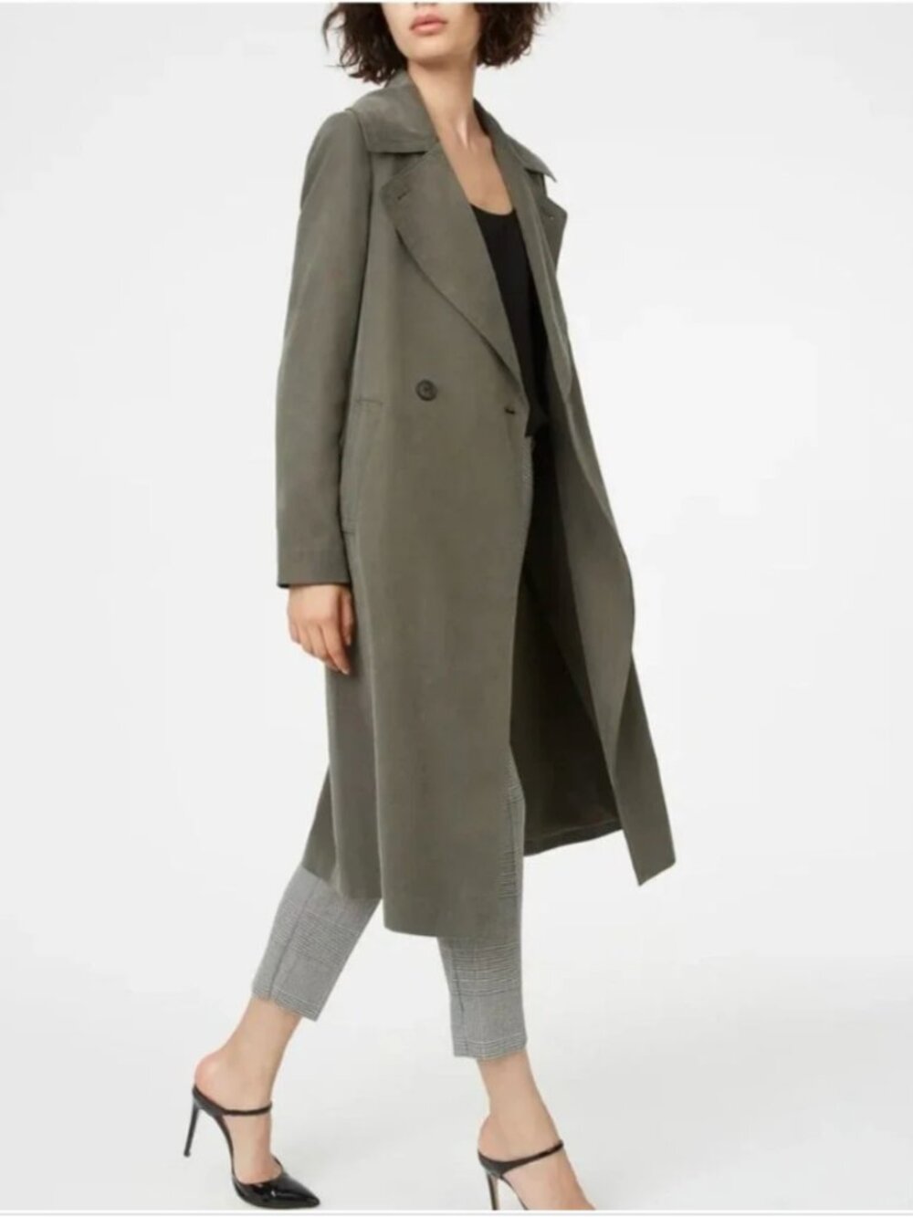 Olive Green Club Monaco Trench